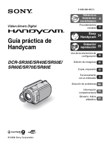 Manual de uso Sony DCR-SR60E Videocámara