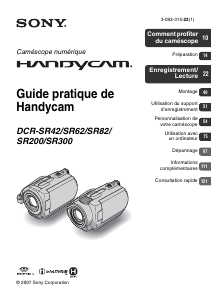 Mode d’emploi Sony DCR-SR62E Caméscope