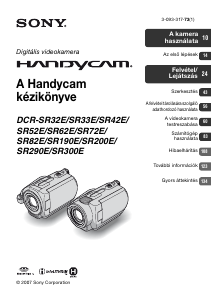 Használati útmutató Sony DCR-SR62E Videokamera