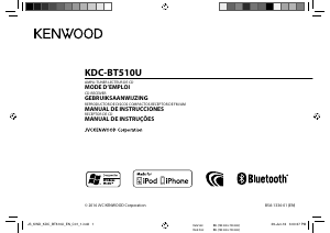 Manual de uso Kenwood KDC-BT510U Radio para coche