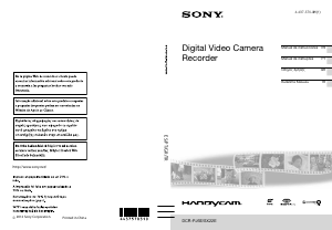 Kullanım kılavuzu Sony DCR-SX22E Kaydedici kamera