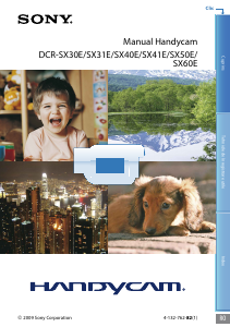 Manual Sony DCR-SX30E Cameră video