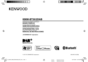 Mode d’emploi Kenwood KMM-BT502DAB Autoradio