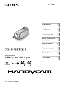 Használati útmutató Sony DCR-SX83E Videokamera