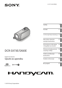 Priručnik Sony DCR-SX83E Videokamera