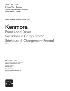 Manual Kenmore 417.81122 Dryer