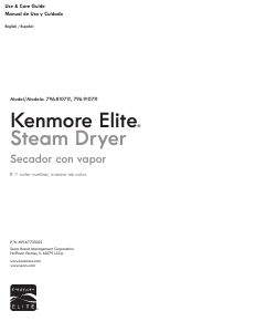 Handleiding Kenmore 796.81072 Elite Wasdroger