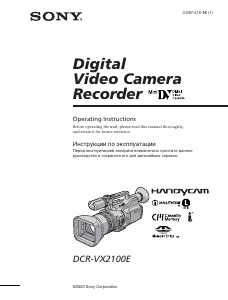 Manual Sony DCR-VX2100E Camcorder