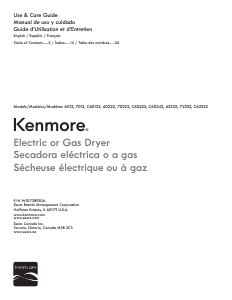 Mode d’emploi Kenmore 6012 Sèche-linge