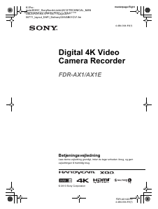 Brugsanvisning Sony FDR-AX1E Videokamera