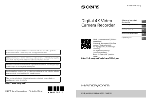 Bruksanvisning Sony FDR-AX33 Videokamera