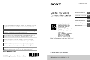 Manual Sony FDR-AX33 Câmara de vídeo