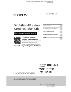 Rokasgrāmata Sony FDR-AXP33 Videokamera