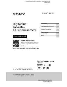 Kasutusjuhend Sony FDR-AXP33 Videokaamera
