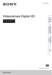 Manual de uso Sony HDR-AS100V Videocámara