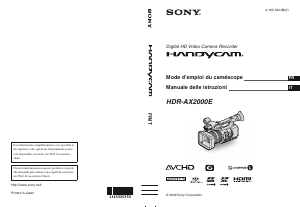 Manuale Sony HDR-AX2000E Videocamera