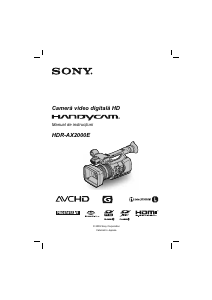 Manual Sony HDR-AX2000E Cameră video