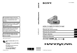 Manual de uso Sony HDR-CX100E Videocámara