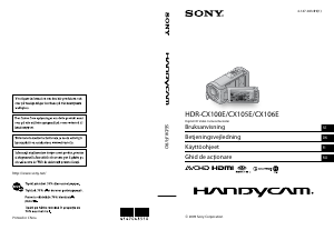 Käyttöohje Sony HDR-CX100E Kameranauhuri