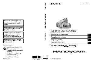 Kullanım kılavuzu Sony HDR-CX106E Kaydedici kamera