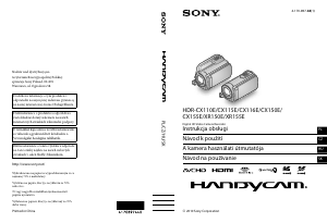 Návod Sony HDR-CX115E Videokamera