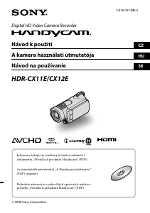Manuál Sony HDR-CX11E Videokamera