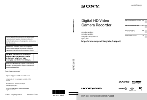 Kullanım kılavuzu Sony HDR-CX190E Kaydedici kamera