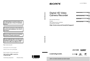 Käyttöohje Sony HDR-CX200E Kameranauhuri