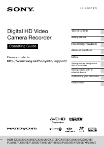 Manual Sony HDR-CX250E Camcorder