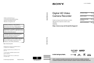 Návod Sony HDR-CX260E Videokamera