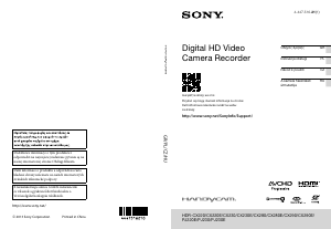 Használati útmutató Sony HDR-CX280E Videokamera