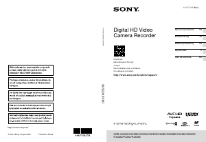 Käyttöohje Sony HDR-CX280E Kameranauhuri