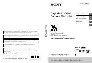 Käyttöohje Sony HDR-CX330E Kameranauhuri