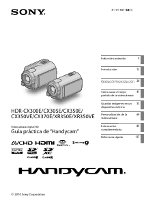 Manual de uso Sony HDR-CX350E Videocámara