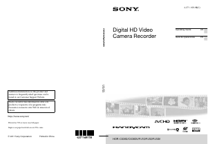 Manual de uso Sony HDR-CX360E Videocámara