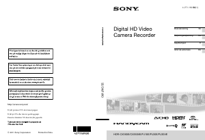 Käyttöohje Sony HDR-CX360E Kameranauhuri