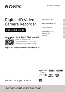 Handleiding Sony HDR-CX405 Camcorder