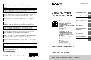 Bedienungsanleitung Sony HDR-CX450 Camcorder