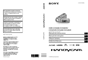 Manual Sony HDR-CX520E Câmara de vídeo