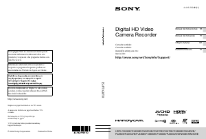 Manual Sony HDR-CX580VE Câmara de vídeo