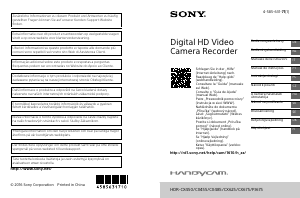 Käyttöohje Sony HDR-CX625 Kameranauhuri