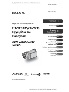 Εγχειρίδιο Sony HDR-CX6EK Ψηφιακή βιντεοκάμερα