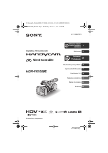 Návod Sony HDR-FX1000E Videokamera