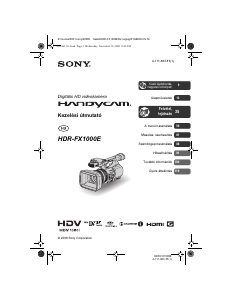 Használati útmutató Sony HDR-FX1000E Videokamera