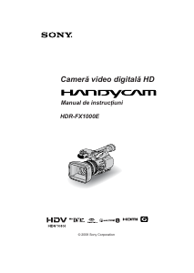 Manual Sony HDR-FX1000E Cameră video