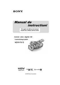 Manual Sony HDR-FX1E Cameră video