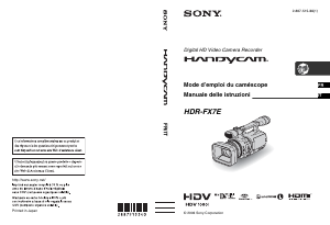 Manuale Sony HDR-FX7E Videocamera