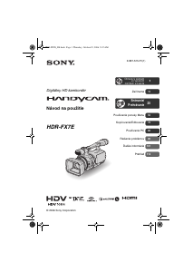 Návod Sony HDR-FX7E Videokamera