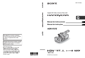Manual de uso Sony HDR-FX7E Videocámara