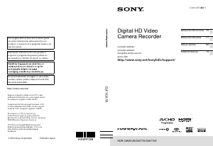 Kullanım kılavuzu Sony HDR-GW55VE Kaydedici kamera